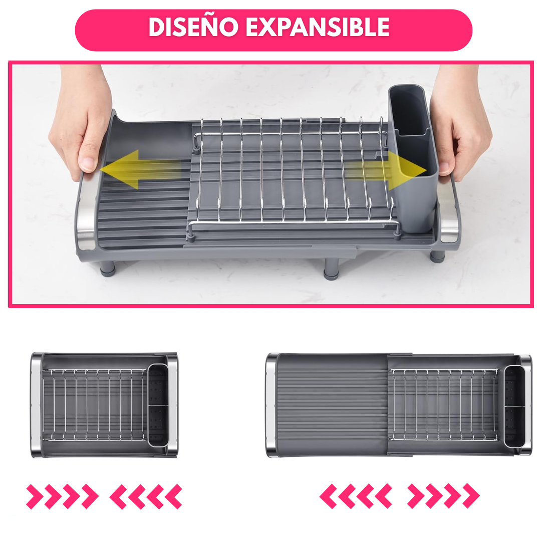 Escurridor Platos Slider Extensible Vajilla Vasos Cubiertos
