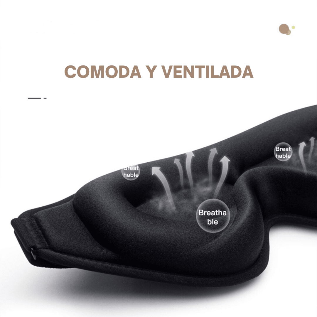 Antifaz Para Dormir 3d Espuma De Memoria Mascara Cubre Ojos - Muy Moderna Uruguay