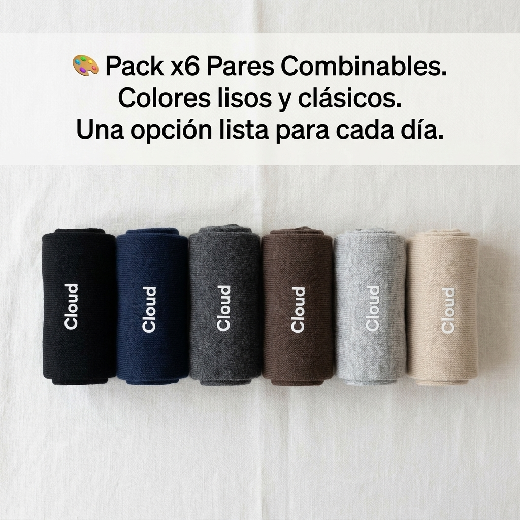 Medias Unisex 100% Algodón Premium X6 Pares CLOUD™