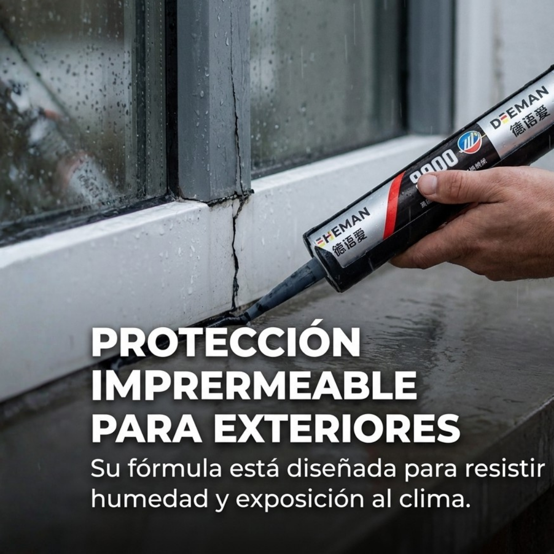Sellador Grietas Silicona Impermeable Exterior Filtraciones Lluvia