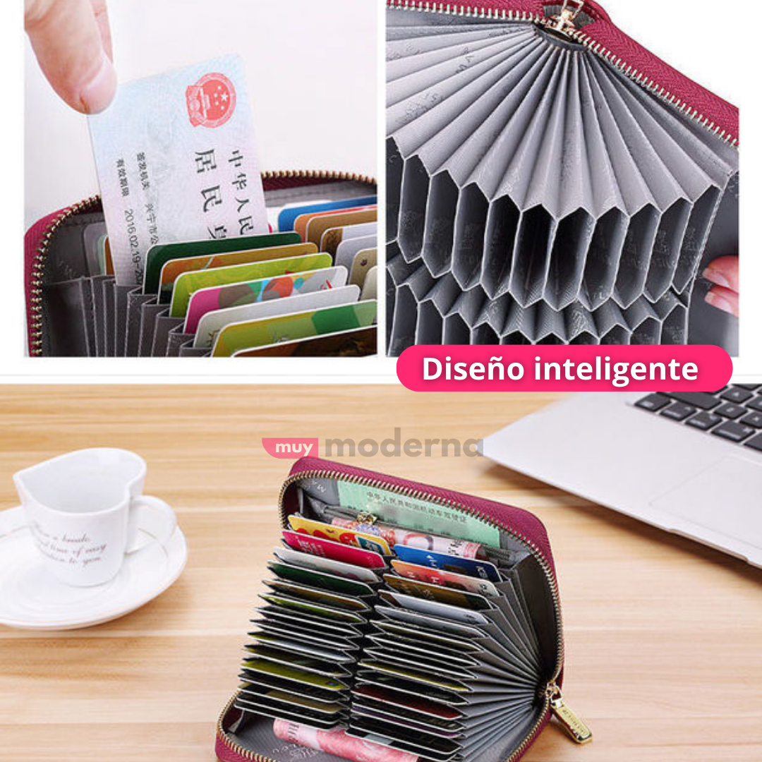 Monedero en Acordeón ideal para Tarjetas