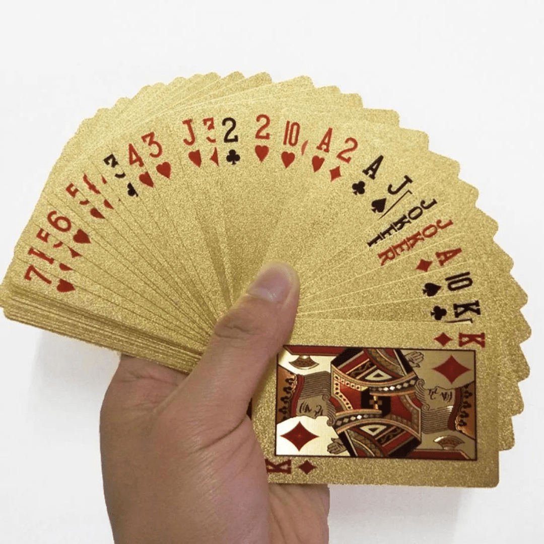 Cartas de Poker de Lujo Doradas ¡A Prueba de Agua! - Muy Moderna Uruguay