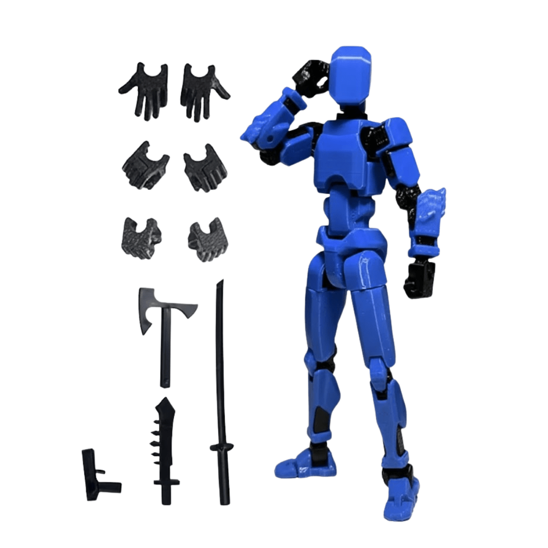 Figura Articulada Dummy 13 Impreso 3D + Armas - Muy Moderna Uruguay