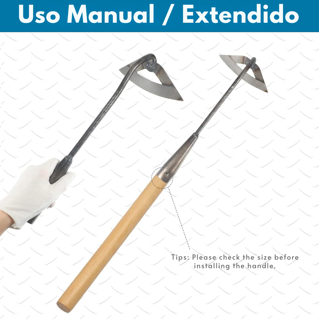Azada Ergonómica Con Mango de Madera de Haya