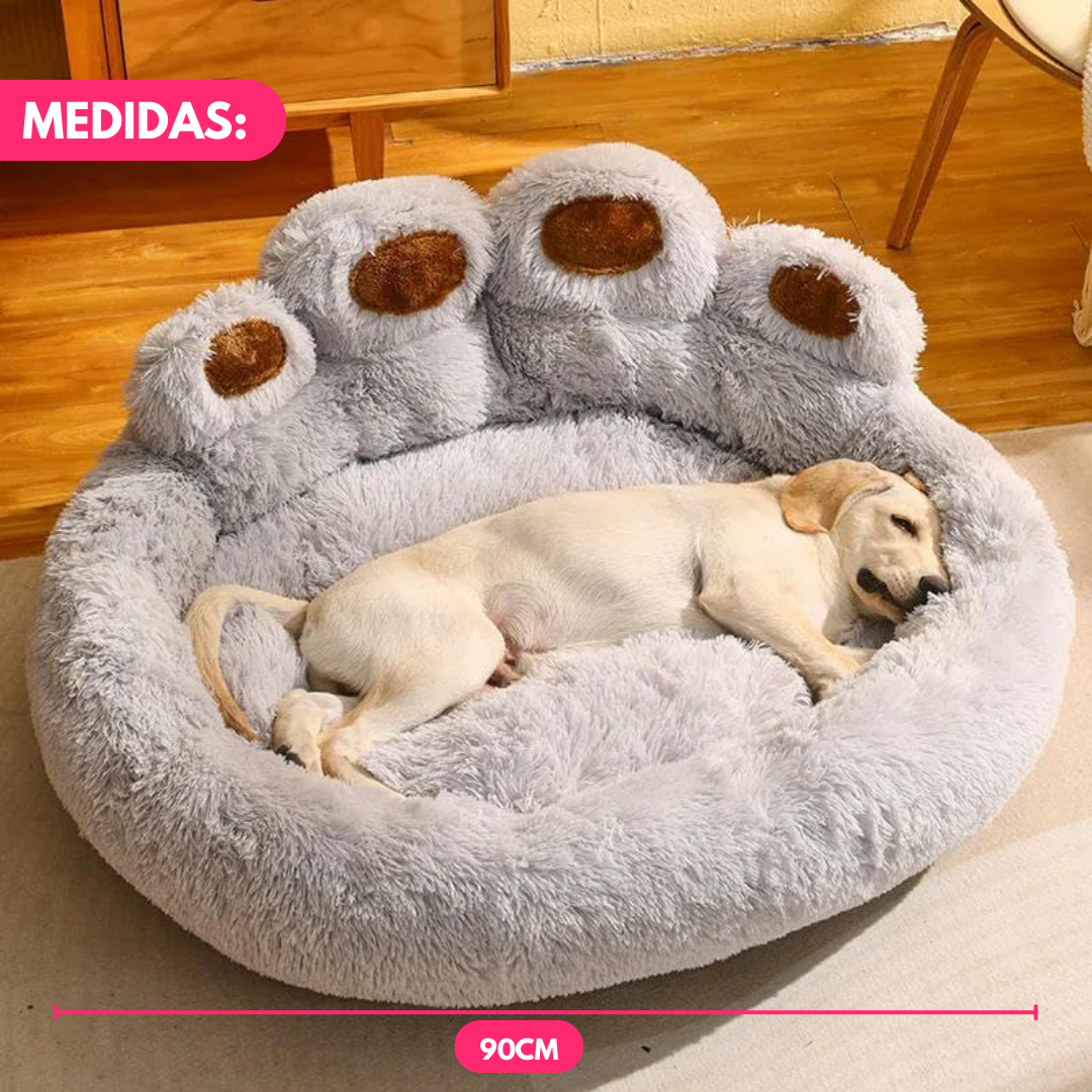 Cama Suave con Forma de Pata para Mascotas hasta 30kg