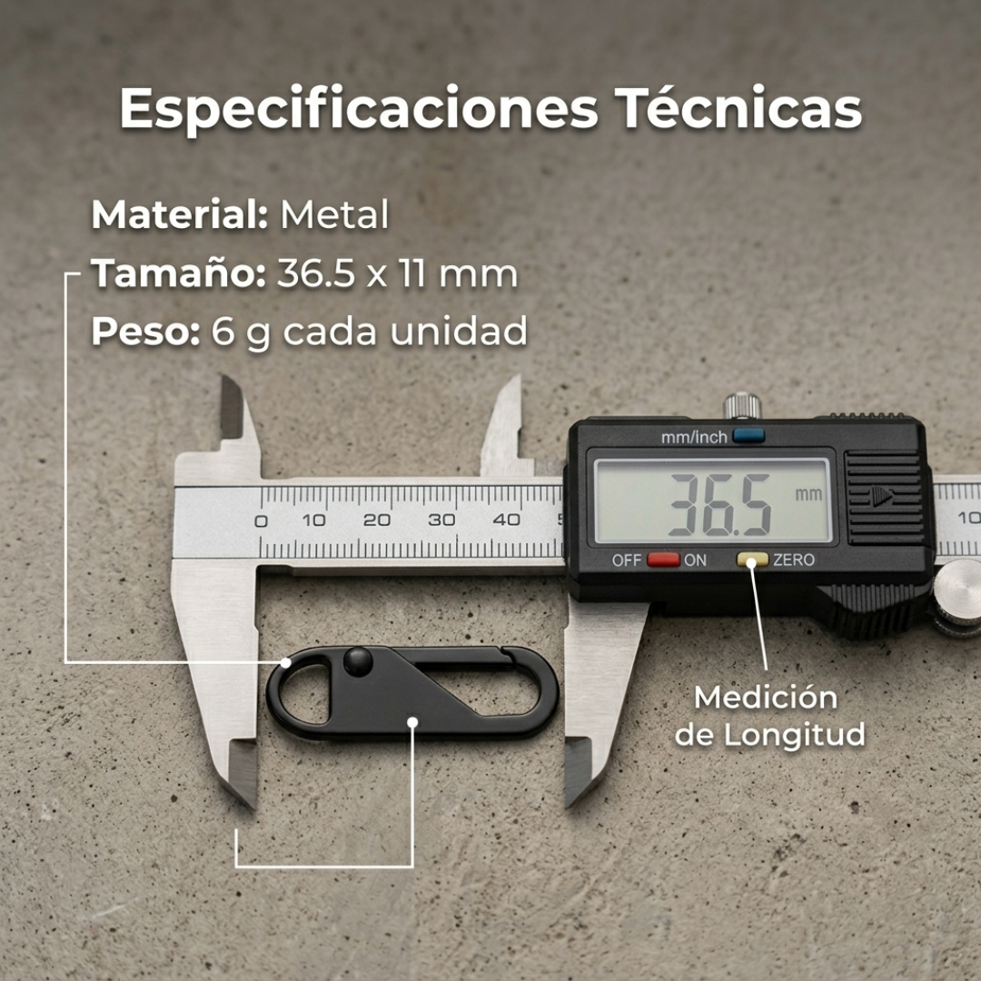 Set de 8 Cierres Zípper Repuesto Metal Universal Set x8