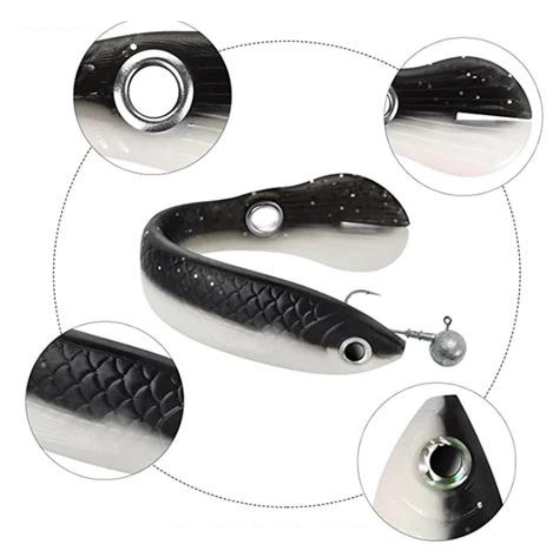 Set de 5 Señuelos Flexibles De Silicona Para Pesca