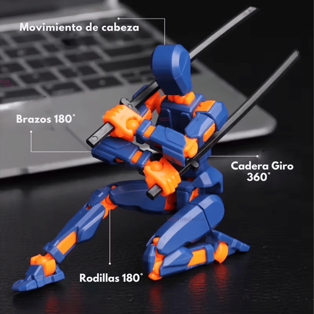 Set 6 Figuras Articuladas Dummy 13 Impreso 3D + Armas - Muy Moderna Uruguay