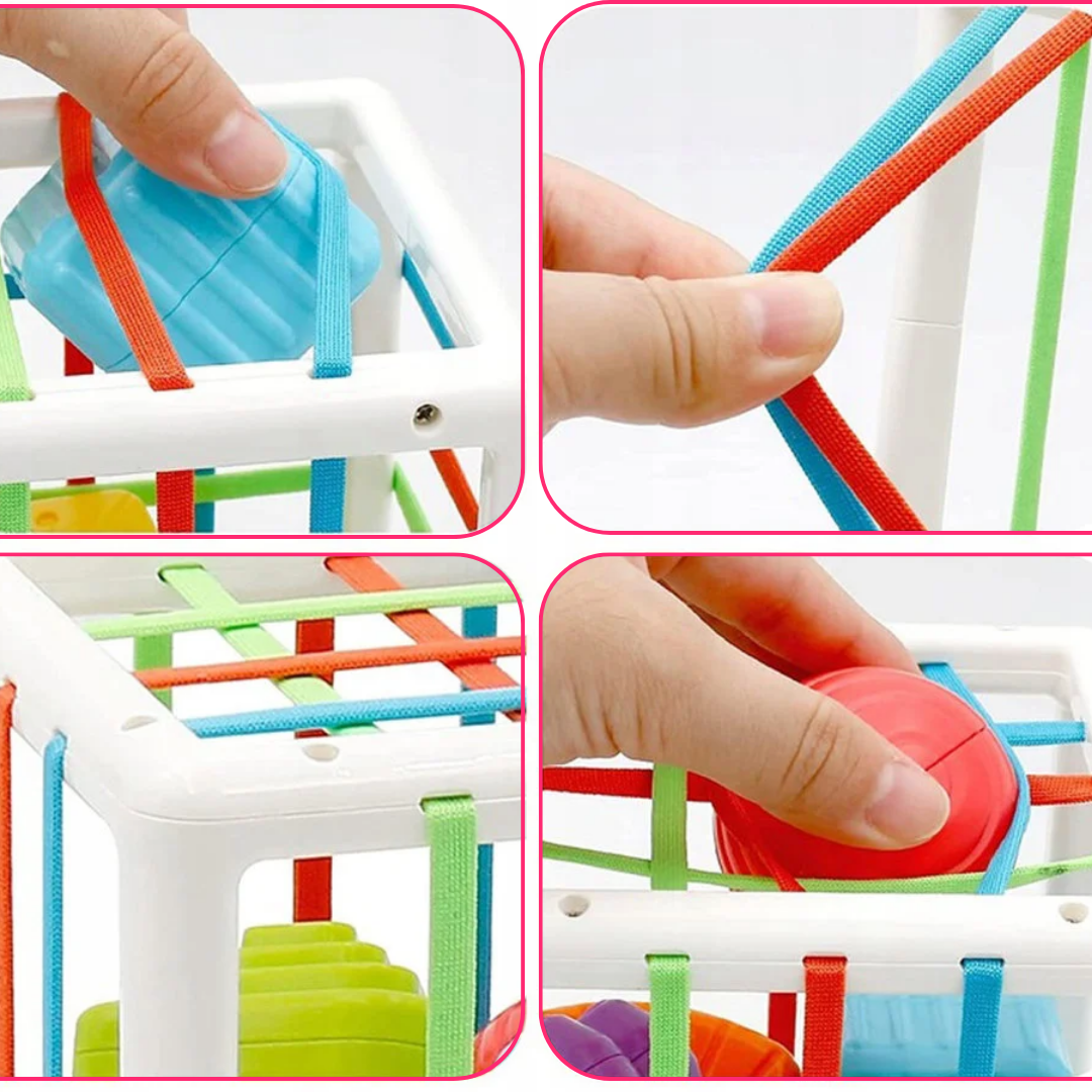 Cubo Didáctico Montessori con Formas de Encastre
