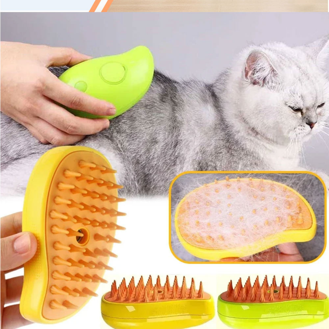 Cepillo De Masaje para Mascotas 3 En 1 Con Vapor