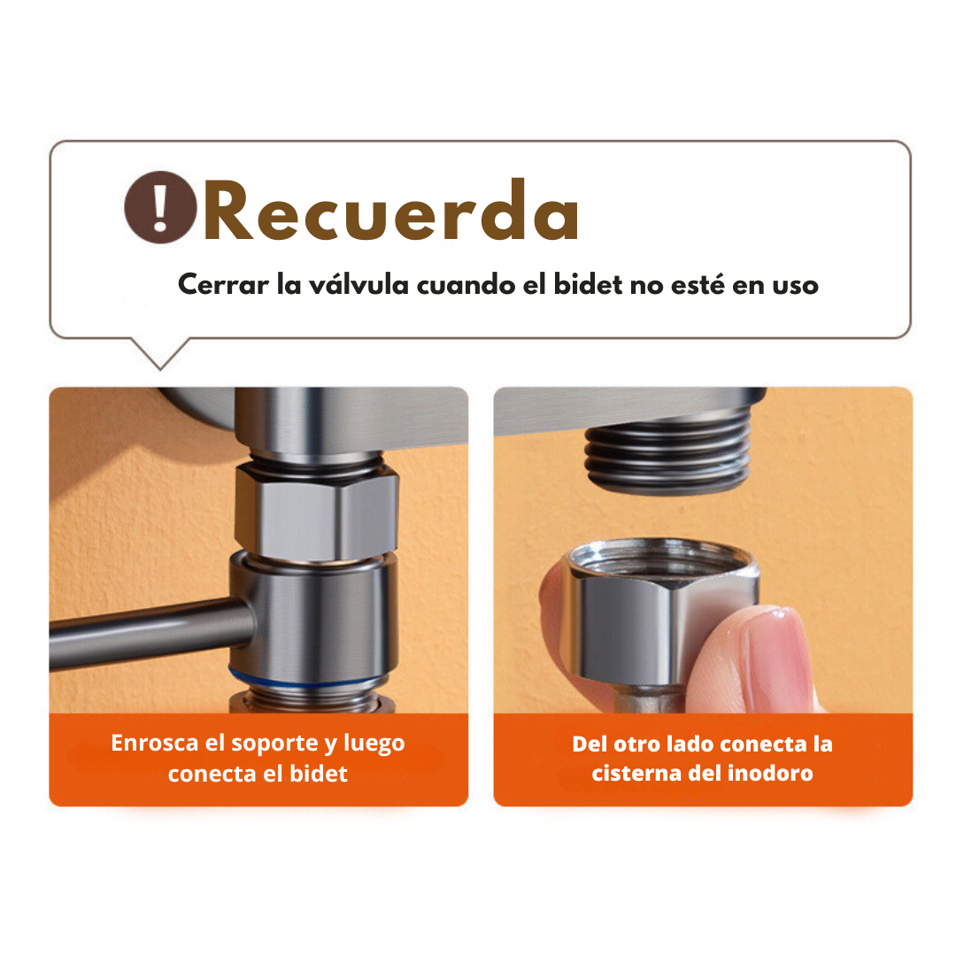 Bidet de Mano Extensible para Inodoro