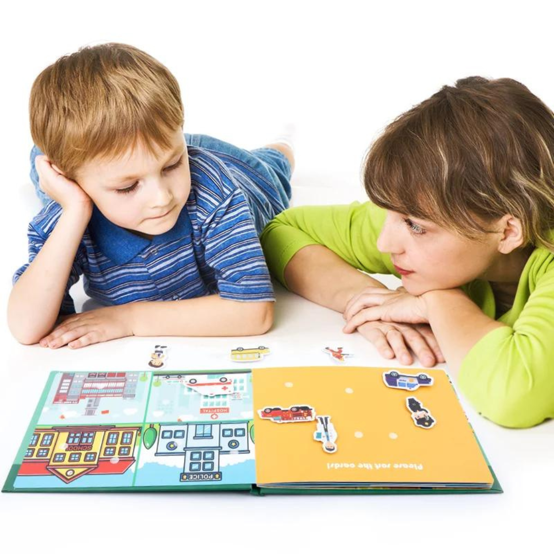 Juego de 2 Libros Educativos Montessori Con Velcros Para armar