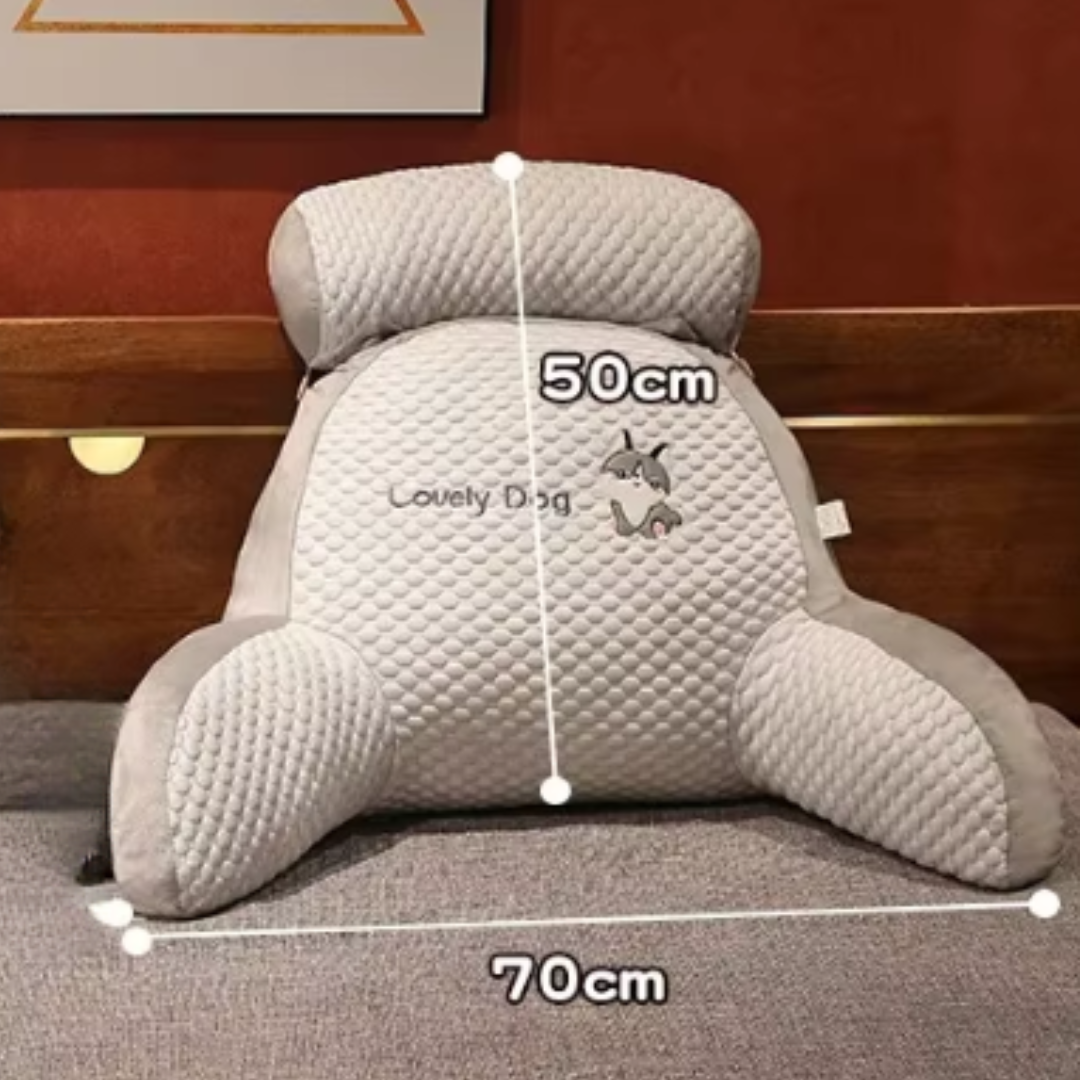 Almohadón Lumbar con Posabrazo para Cama, Silla y Sillón