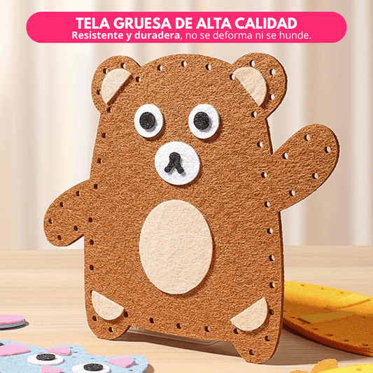 Juego De Costura Infantil Principiantes Kit 6 Diseños Educativo - Muy Moderna Uruguay