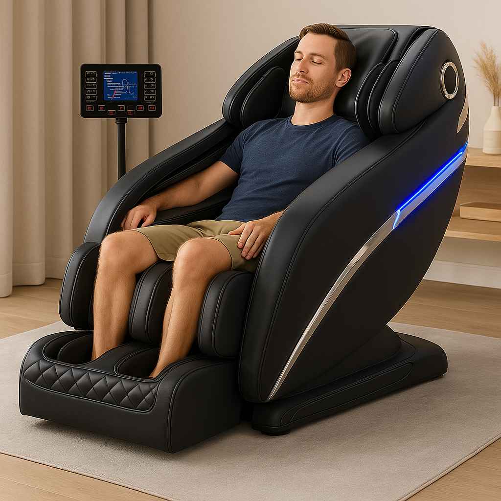 Sillón Masajeador de Lujo - Masaje de Cuerpo Completo con Compresión Y Rodillos