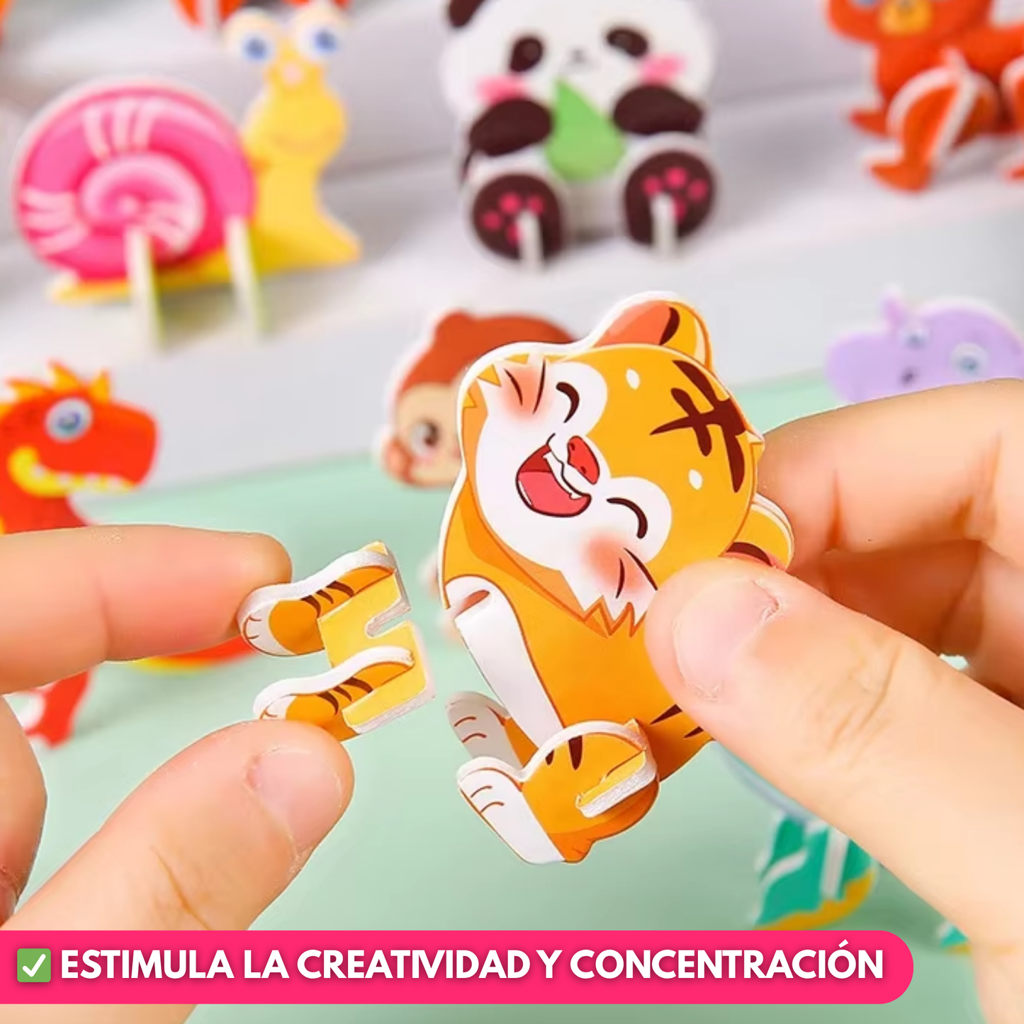 Figuras Para Armar Animales Y Dinosaurios 3d Juguete Pack 60