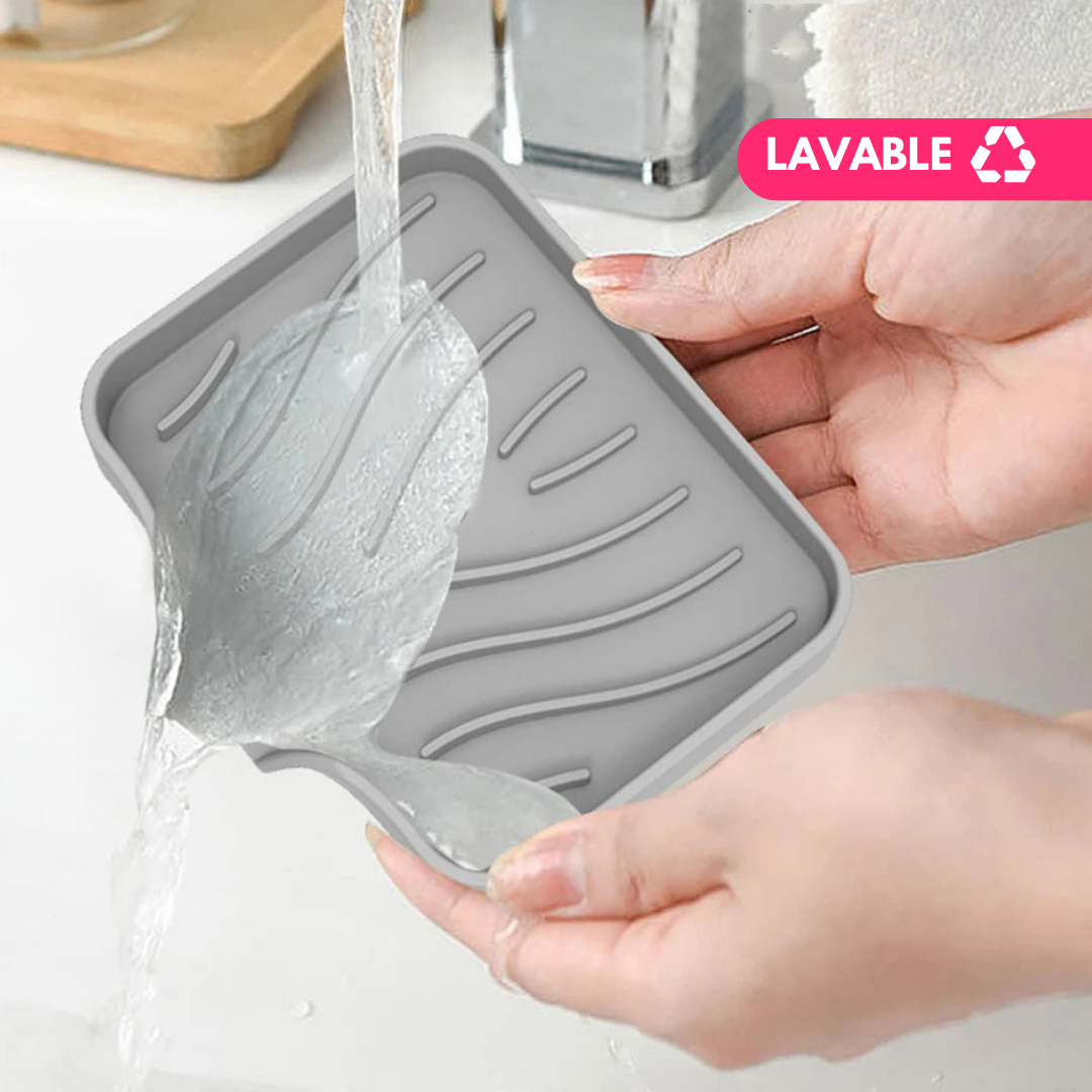 Bandeja de Silicona para Esponjas con Drenaje