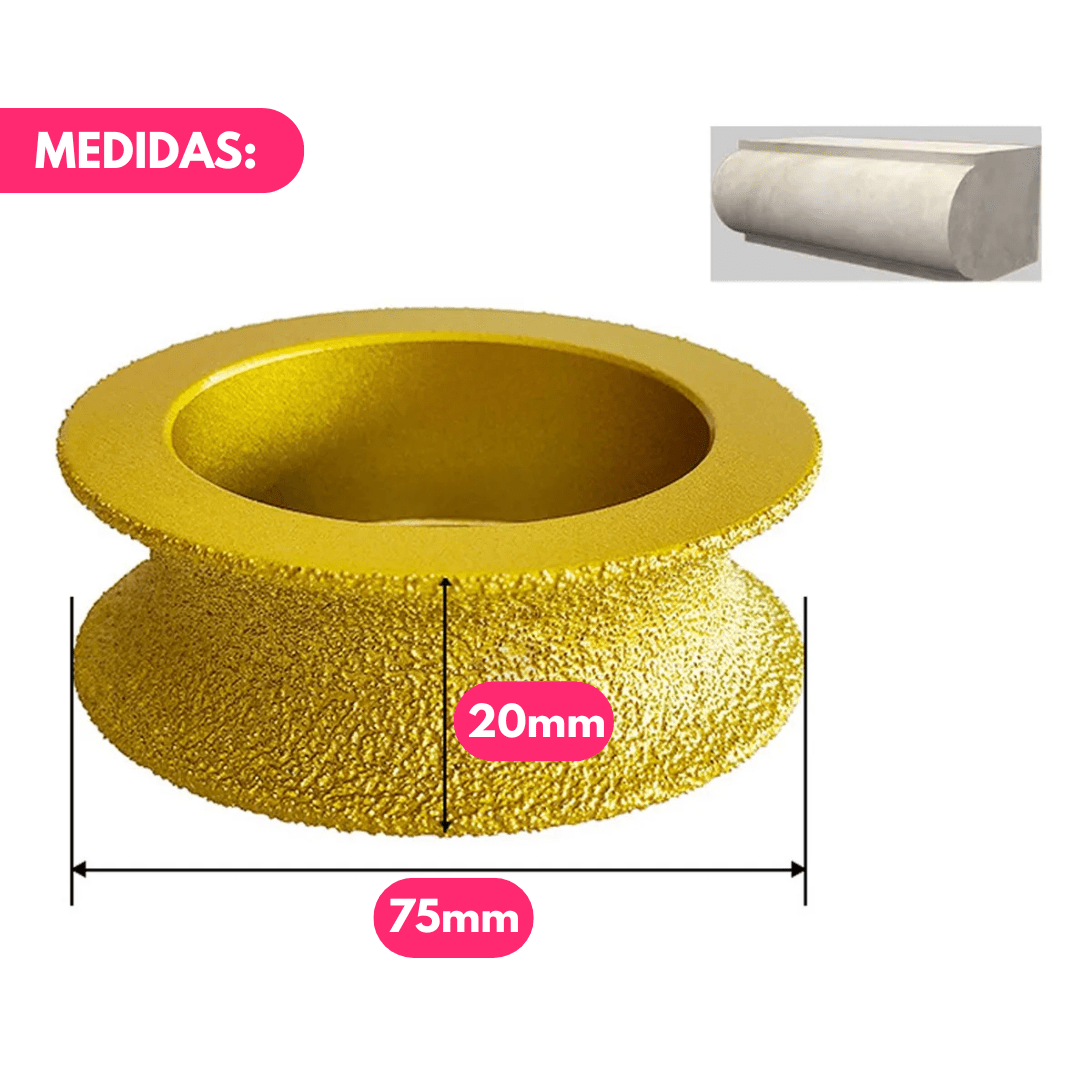 Disco Diamantado para Desbaste de Bordes en Marmol y Azulejos - Muy Moderna Uruguay