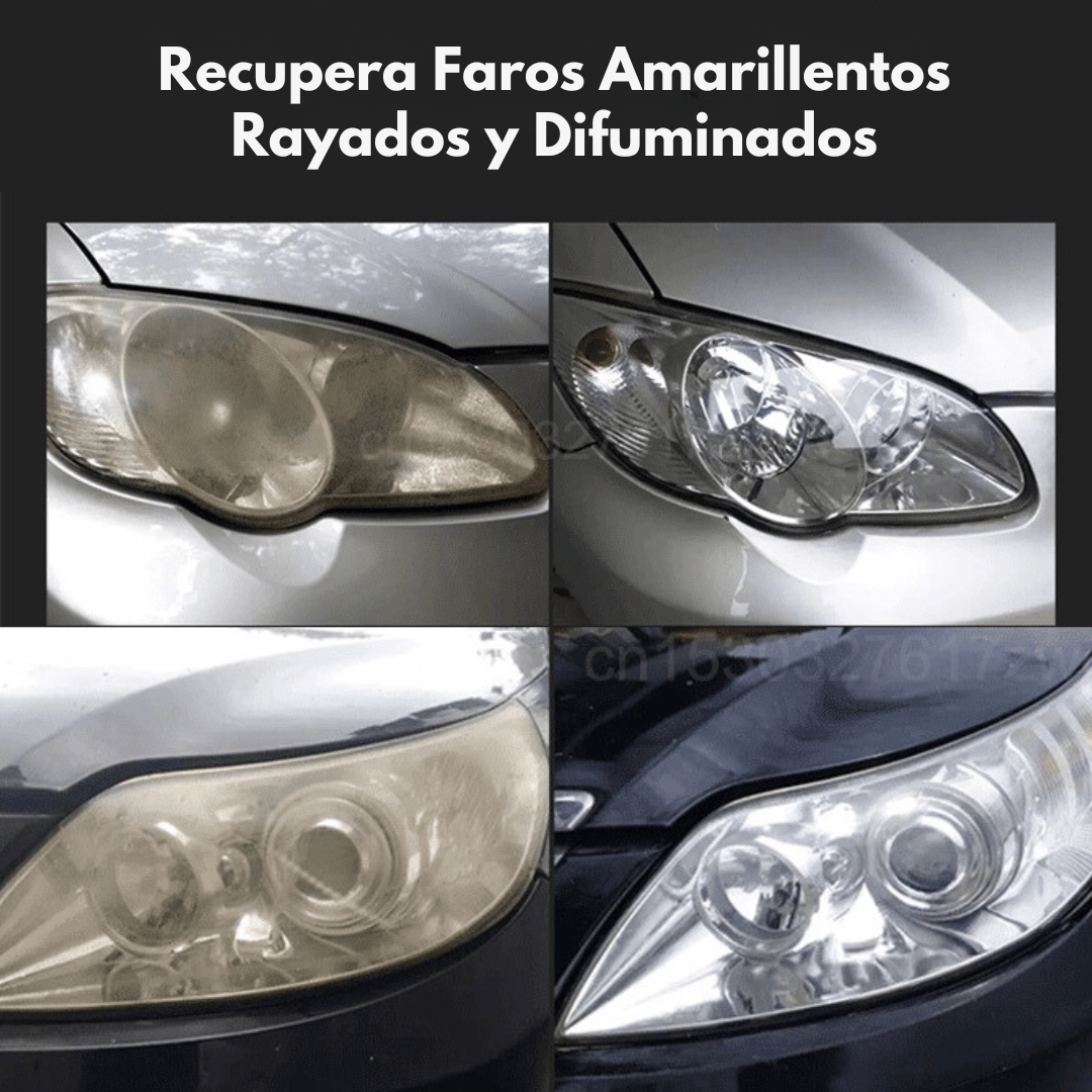 Líquido Restaurador Para Pulir Faros De Auto 100ml + Esponja - Muy Moderna Uruguay