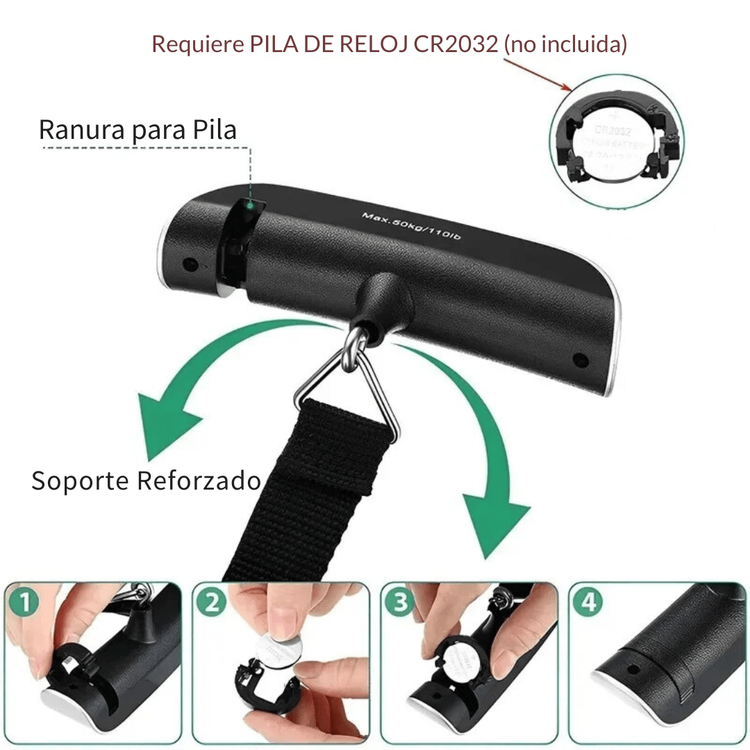 Balanza Digital De Colgar Portátil Para Equipaje 50kg - Muy Moderna Uruguay