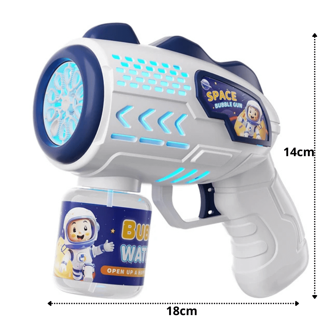 Super Pistola de Burbujas Automática Eléctrica de Astronauta - Muy Moderna Uruguay