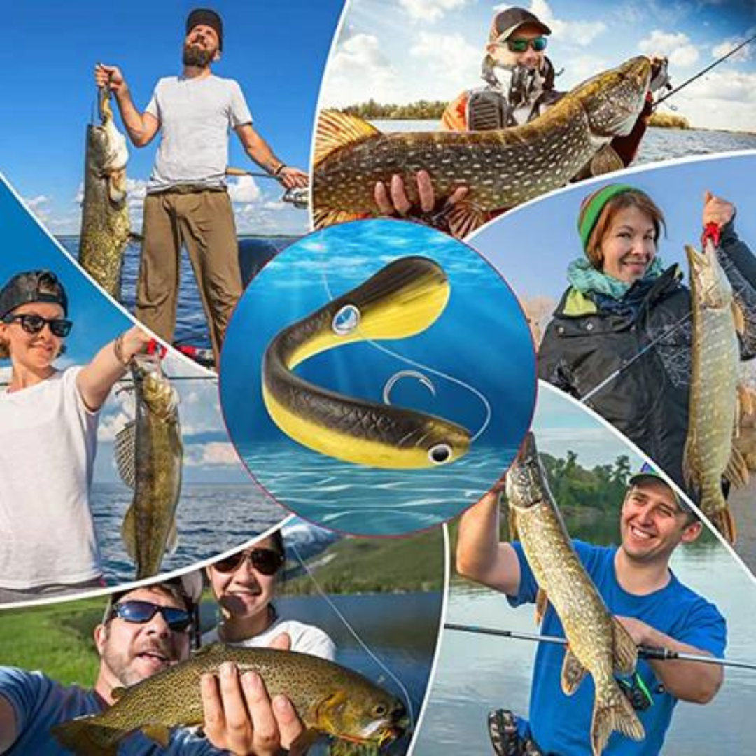 Set de 5 Señuelos Flexibles De Silicona Para Pesca