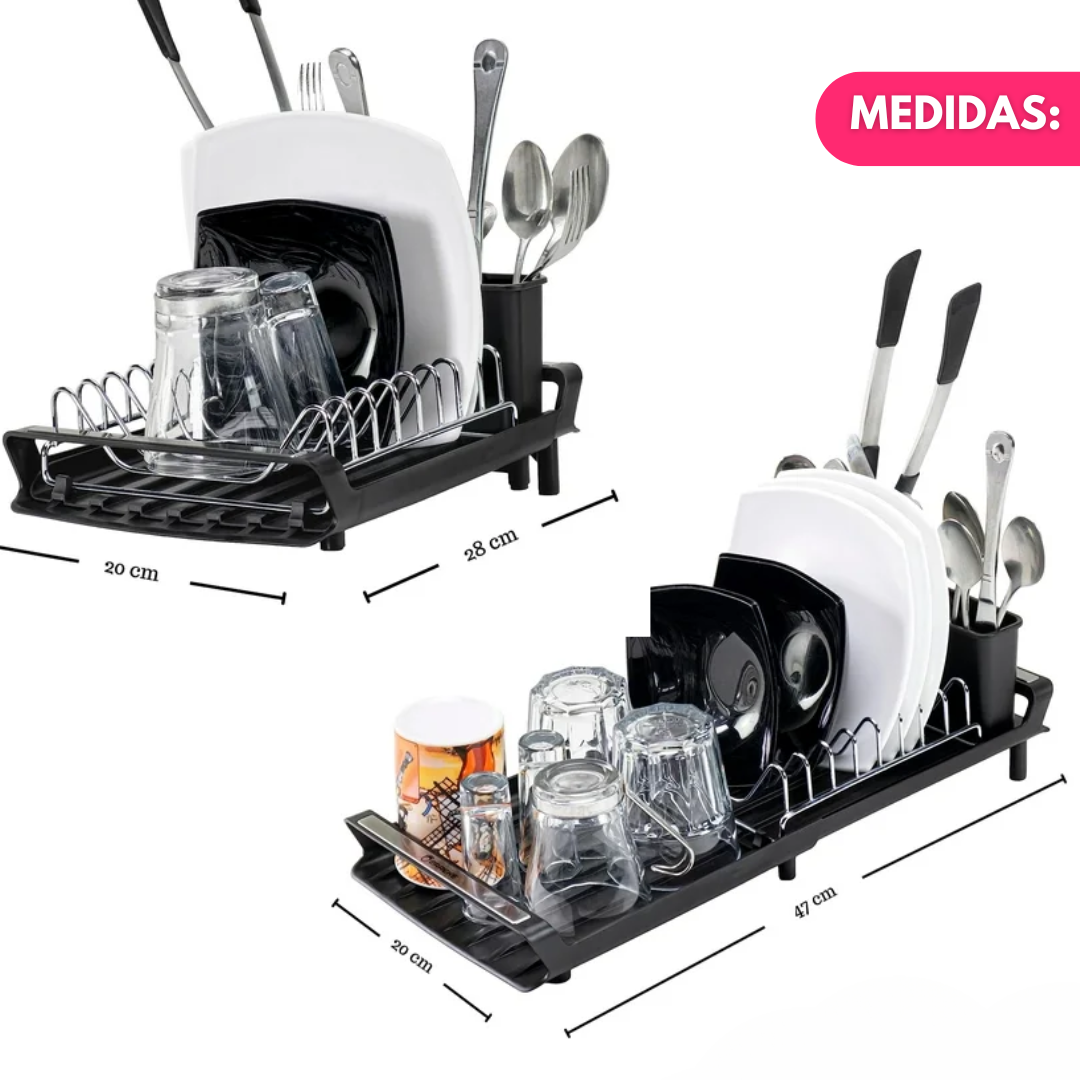 Escurridor Platos Slider Extensible Vajilla Vasos Cubiertos