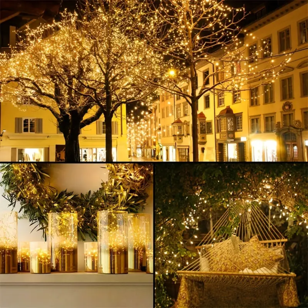 Guirnaldas Solares Hadas para Jardín Set x2 (total 40 metros)