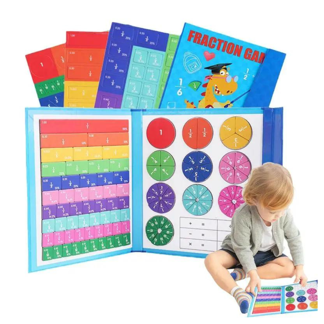 Libro Magnético De Aprendizaje De Fracciones Matemáticas