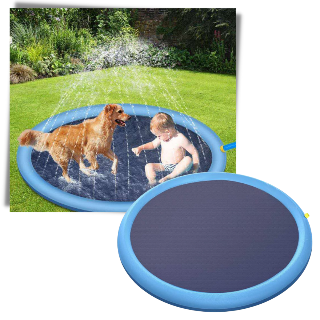 Alfombrilla Piscina De Aspersión Para Mascotas Inflable