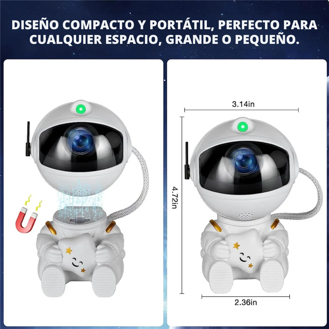Astronauta Sentado con Estrella Proyector de Galaxia