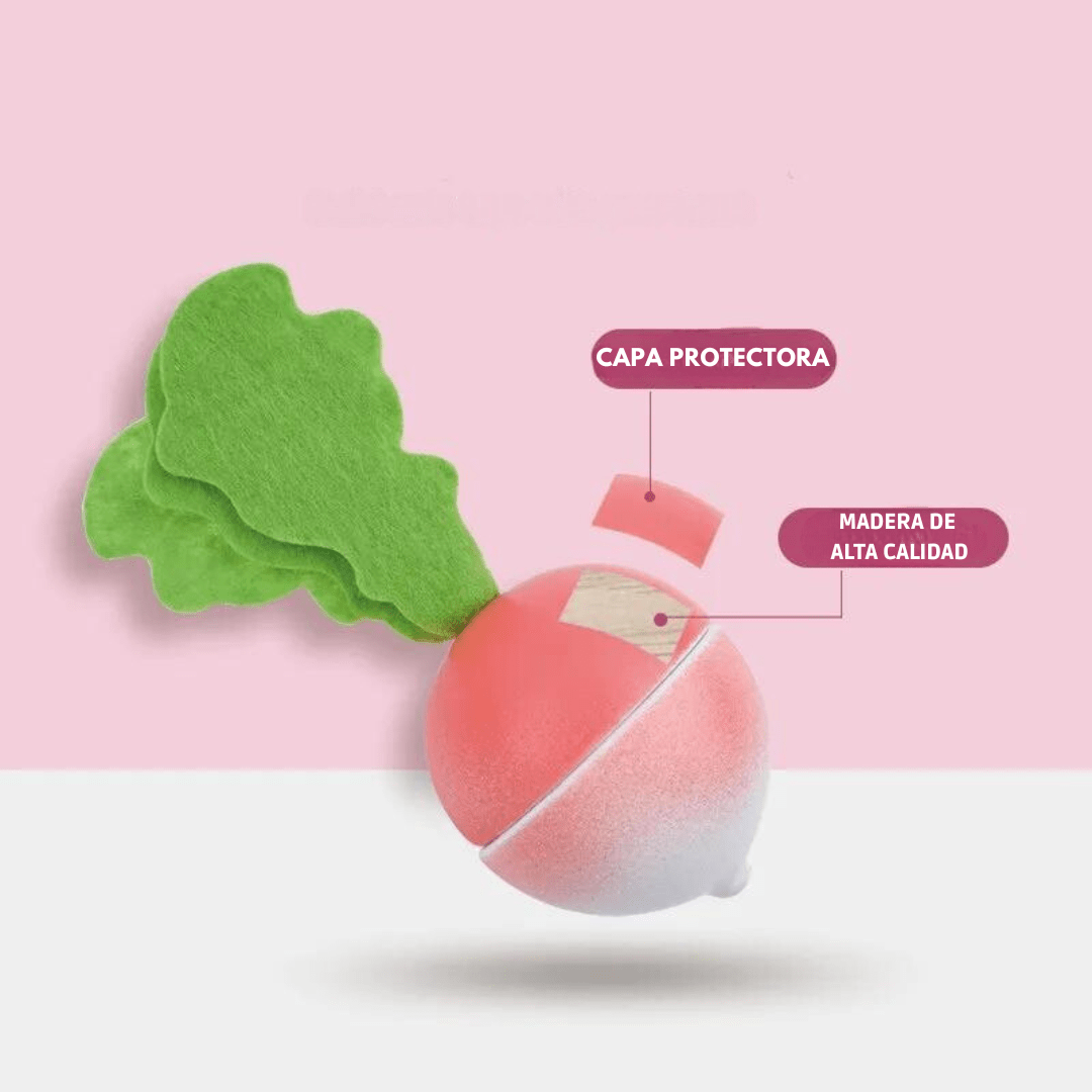 Juego Magnético de Cortar Frutas y Verduras en Madera - Muy Moderna Uruguay
