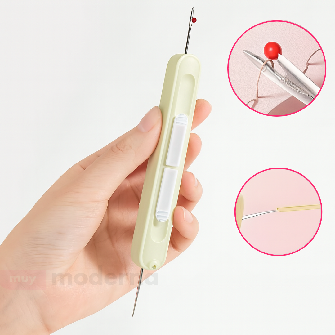 Herramienta 2 en 1 para Costura: Enhebrador Automático + Descosedor