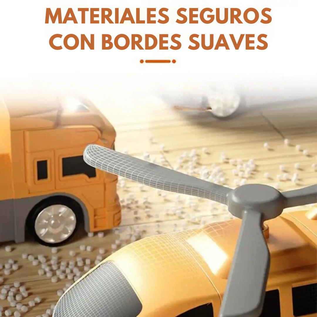 Juego de Maquinaria Vehículos de Construcción Transformables