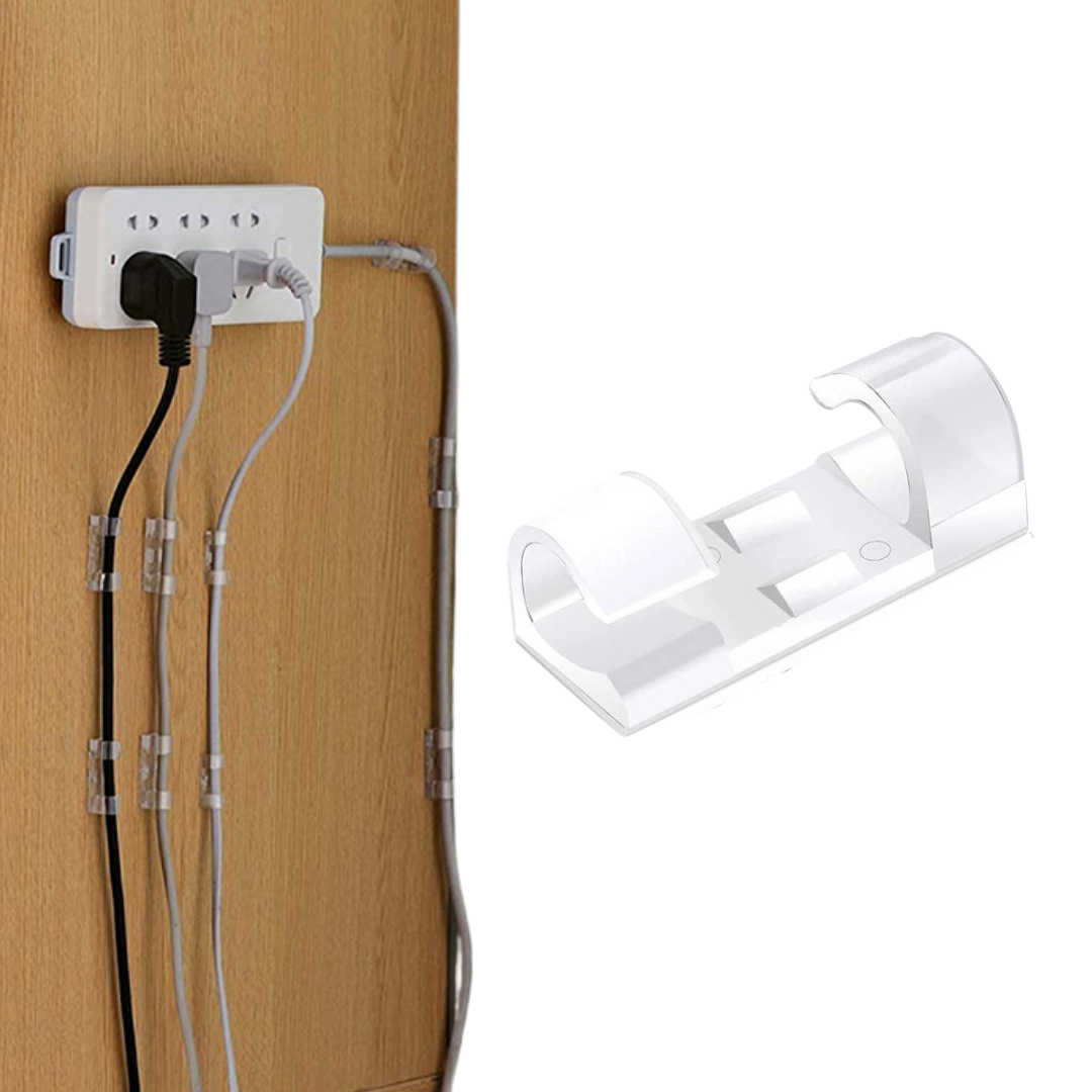 Pack x40 Clips Autoadhesivos Para Organizar Cables