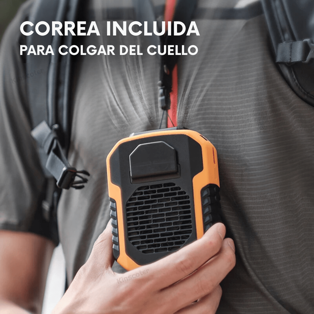 Ventilador Portátil De Cintura Y Cuello Función Powerbank - Muy Moderna Uruguay