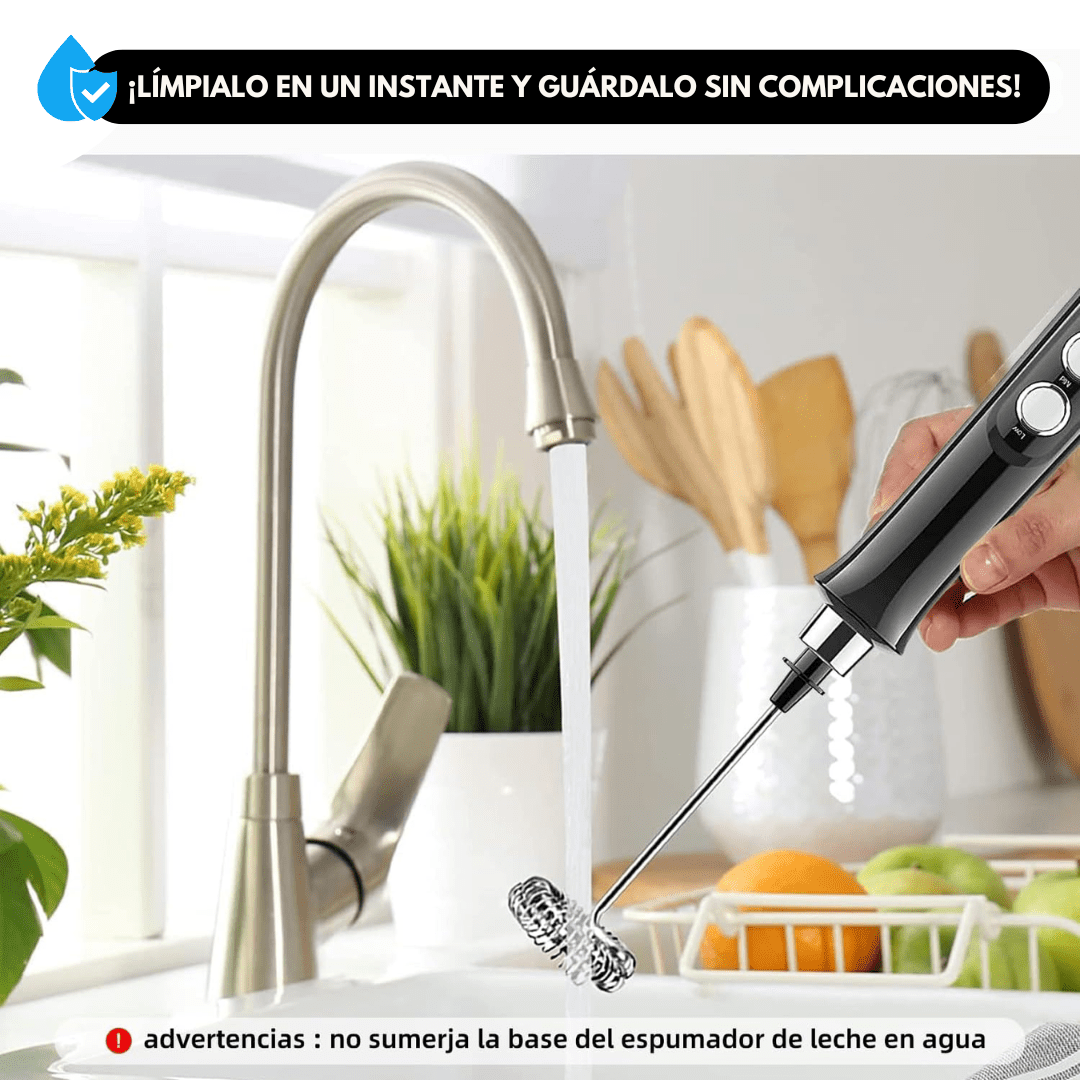 Batidora Recargable USB Espumante - Muy Moderna Uruguay