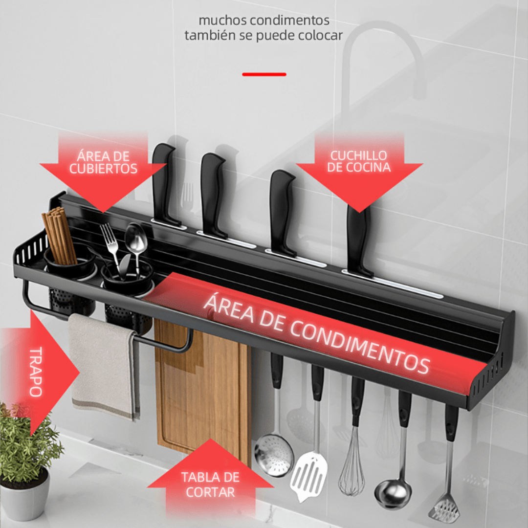 Estante Aereo Multifuncional para Cocina (50cm) - Muy Moderna Uruguay