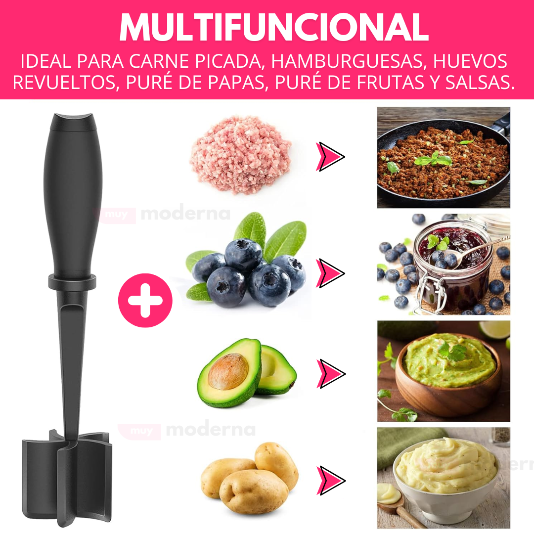 Desmenuzador De Carne Picada Y Papas Prensa Resistente Calor