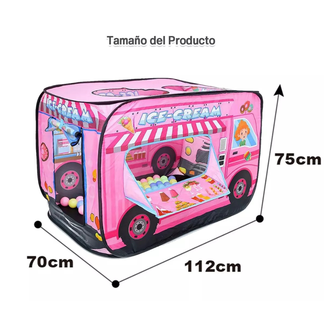 Carpa De Juego Plegable Infantil Camión De Helados