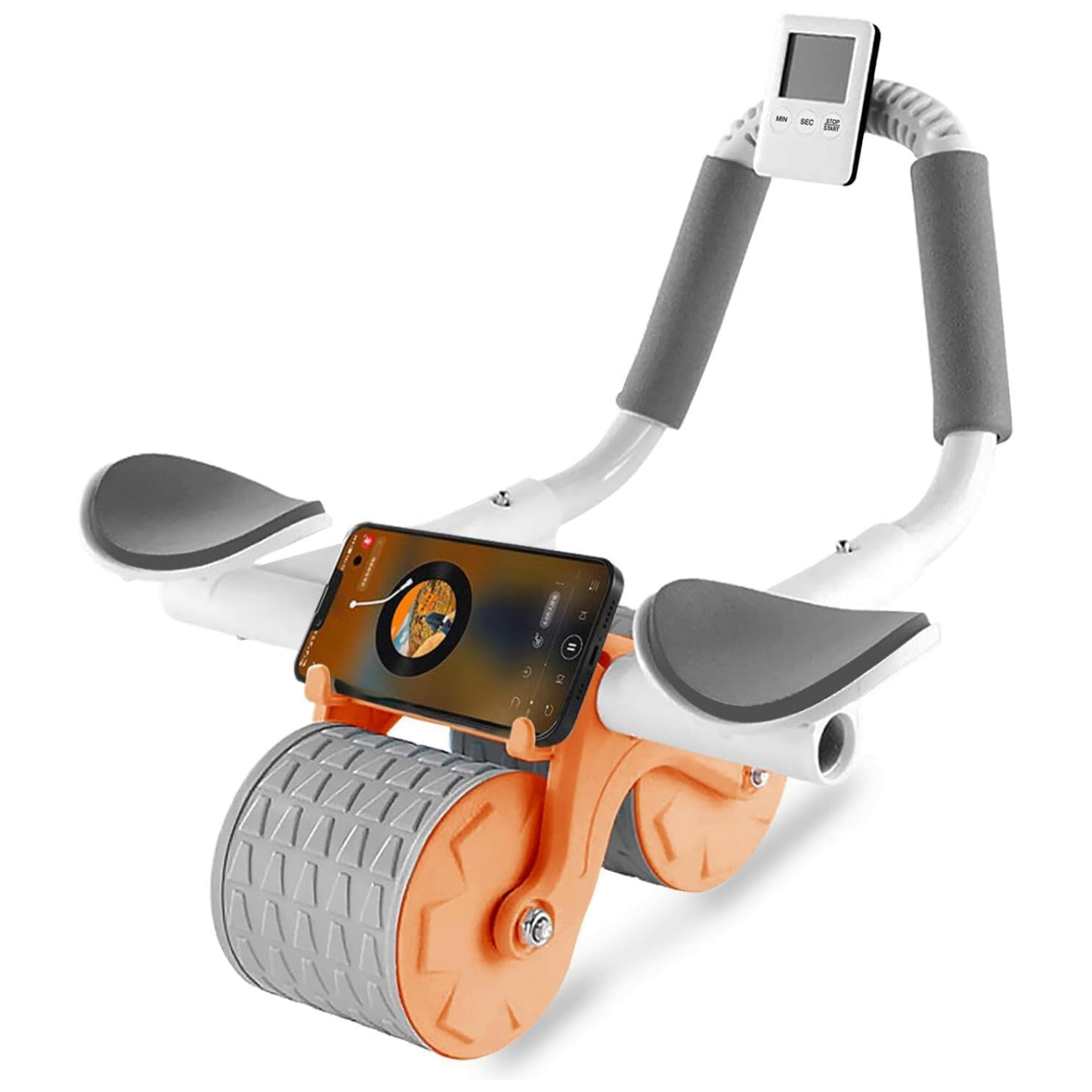 Rueda Abdominal Con Rebote Automático Y Temporizador Digital