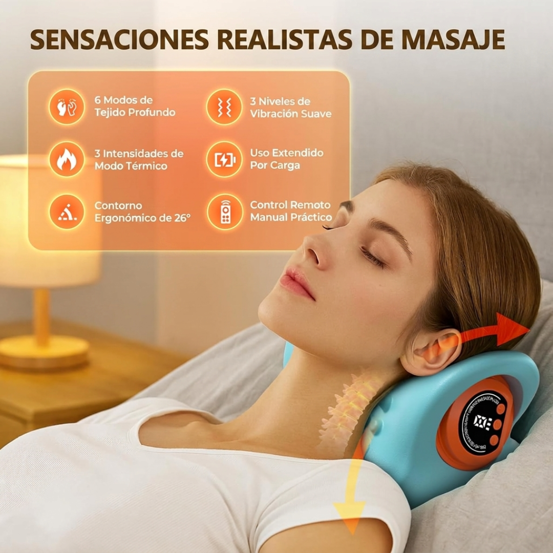 Masajeador Cervical Electroestimulación Calor y Vibración 4 en 1