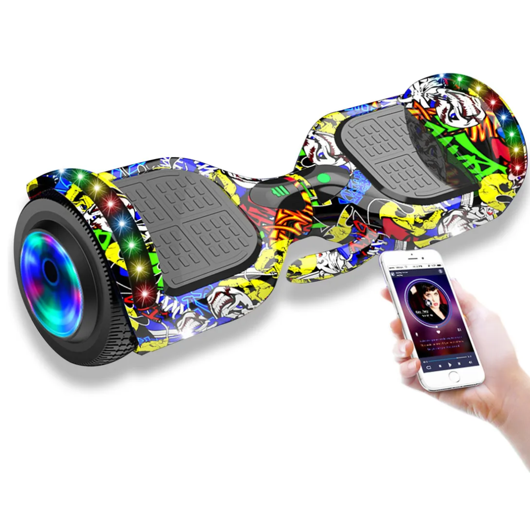 Hoverboard Patineta Eléctrica 6.5" con Bluetooth y Luces LED - Muy Moderna Uruguay