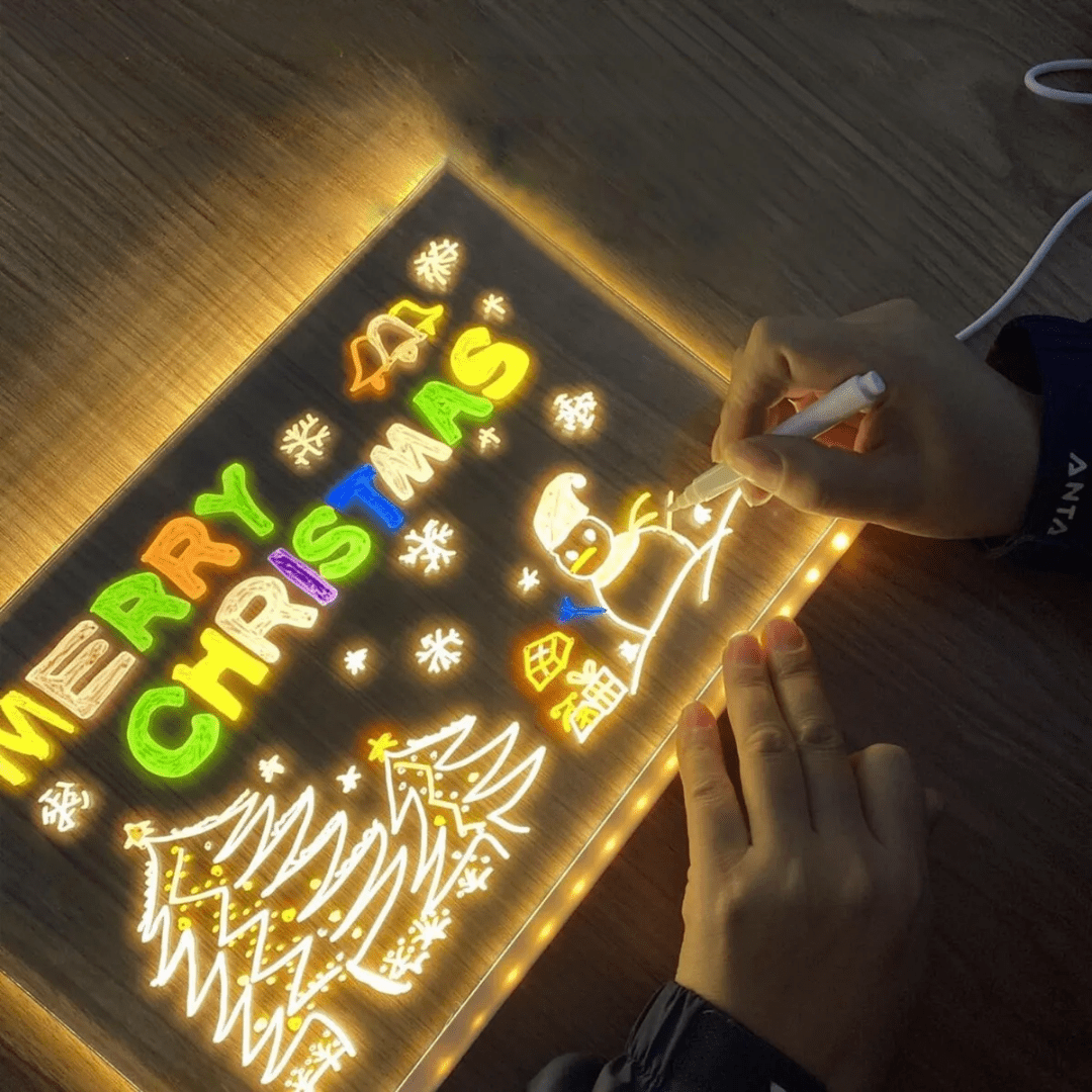 Pizarra LED Mágica Para Dibujar Con Luces Infantil Montessori - Muy Moderna Uruguay