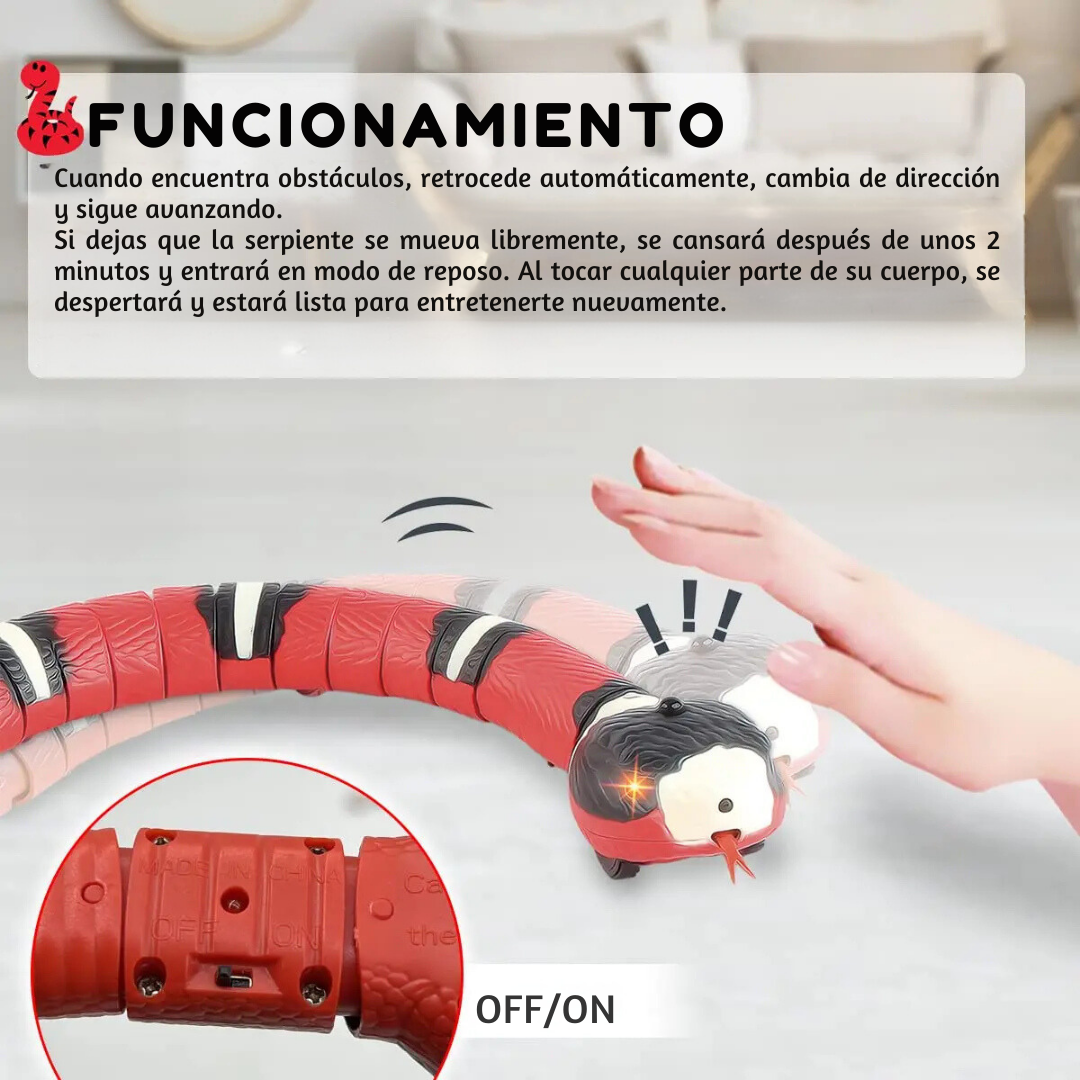 Serpiente de Juguete Interactiva para Gatos con Movimiento y Sensor