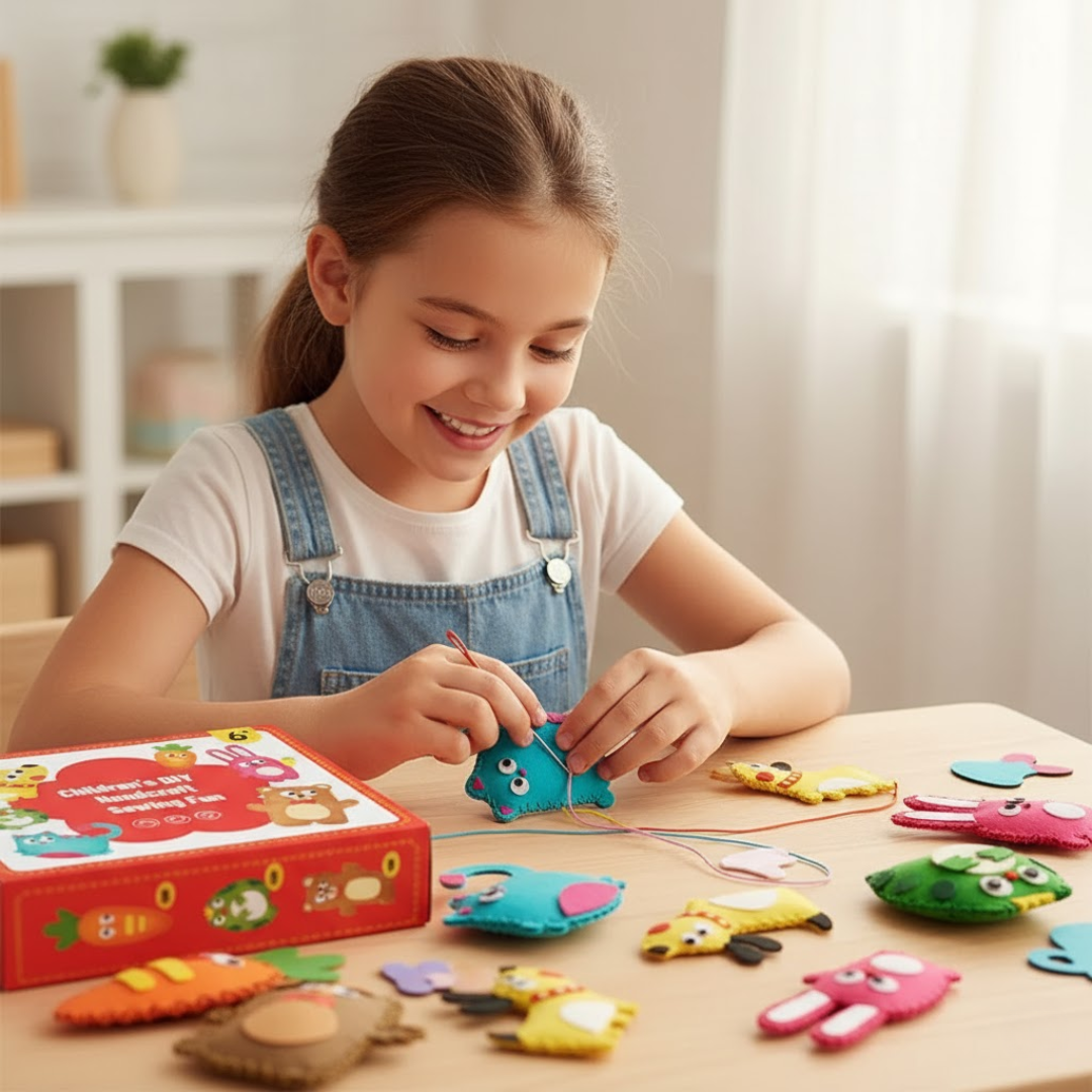 Juego De Costura Infantil Principiantes Kit 6 Diseños Educativo