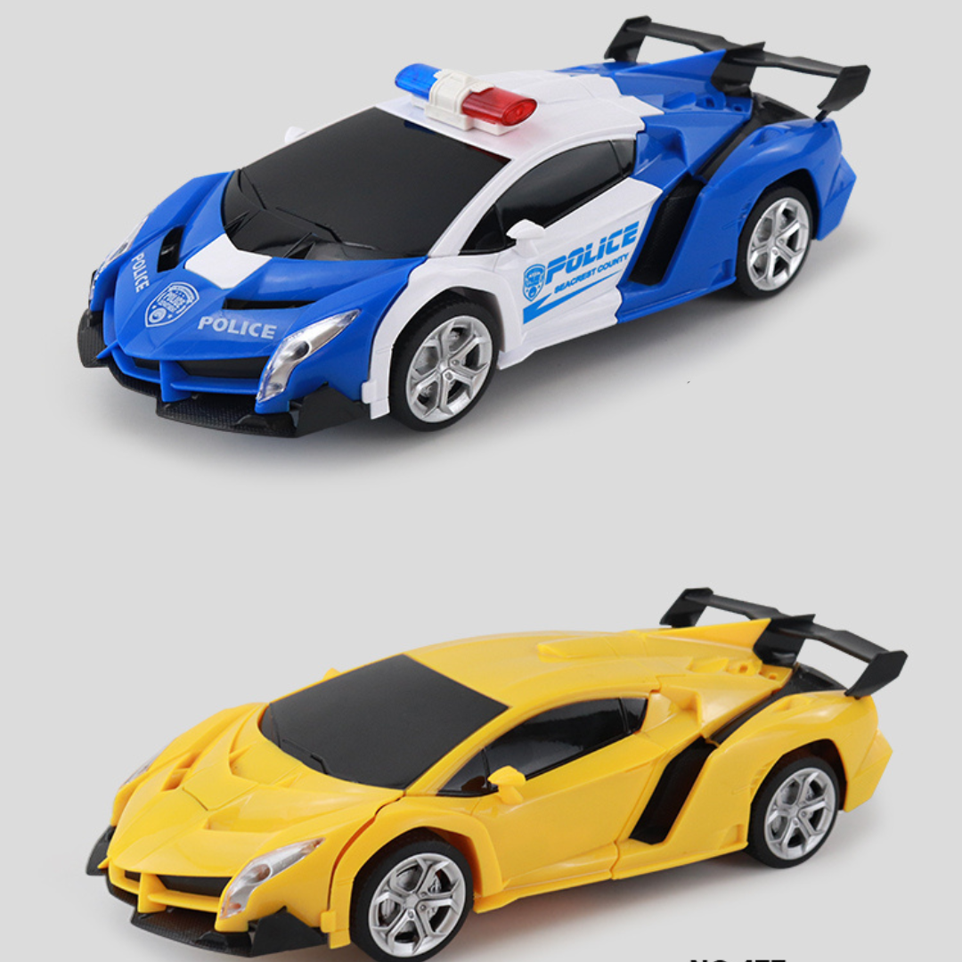 Auto Transformable en Robot Control Remoto Con Luz Y Sonido
