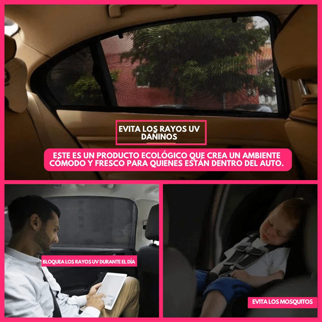 Pack x2 Cubre Ventanas laterales de Auto con Protección Solar UV - Muy Moderna Uruguay