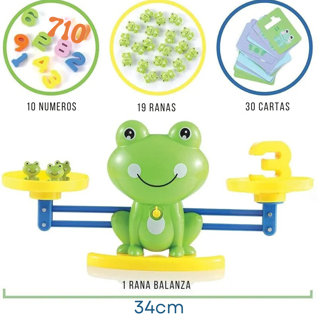 Juego Educativo Matemático De Balanza Rana Montessori