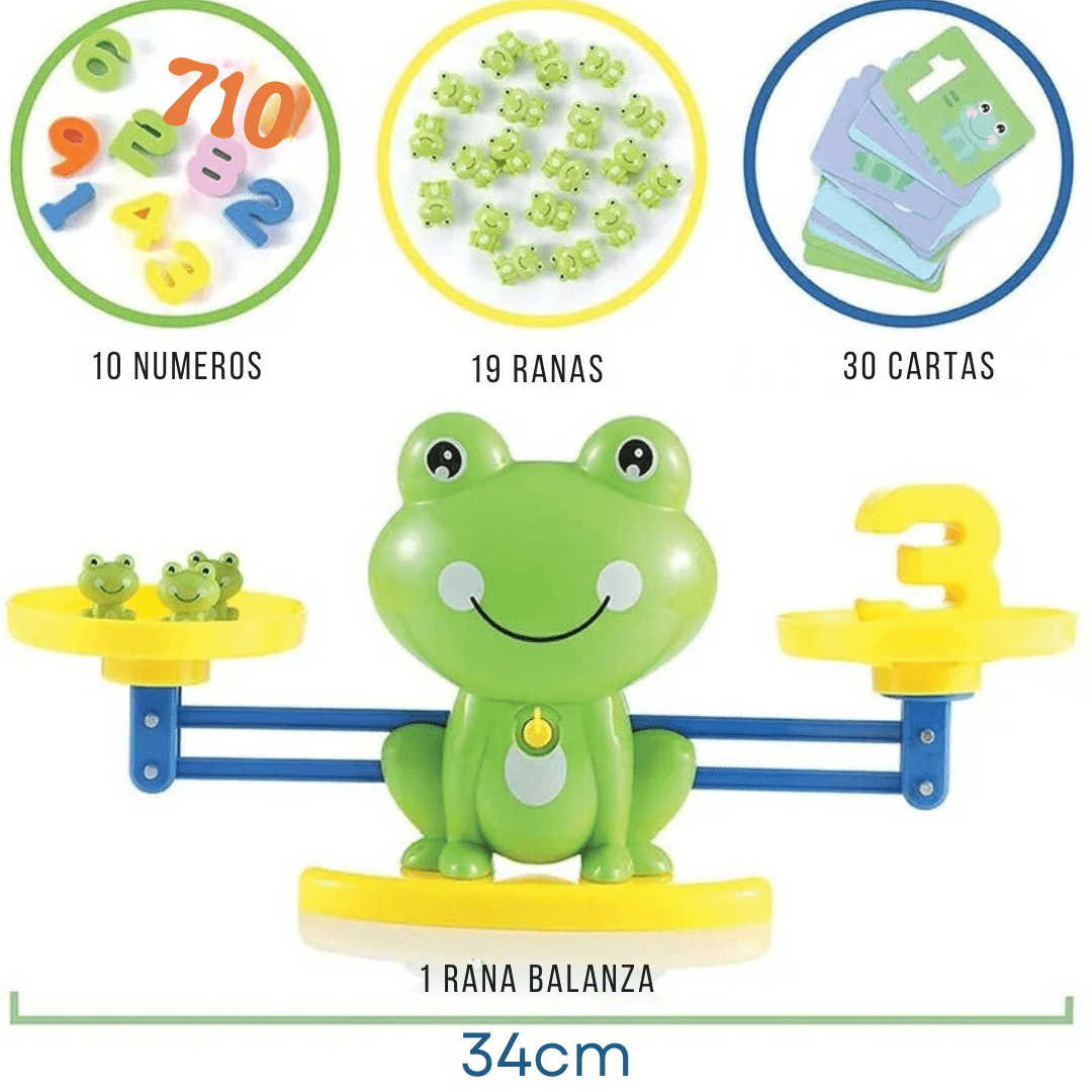Juego Educativo Matemático De Balanza Rana Montessori - Muy Moderna Uruguay